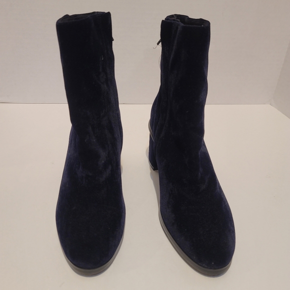 Pedder Red Shoes - Pedder Red Royal blue velvet zip-up ankle Boots sz5.5